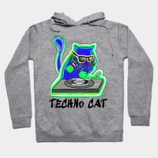 Techno cat - catsondrugs.com - techno, rave, dance, trance, goa, party, Hoodie